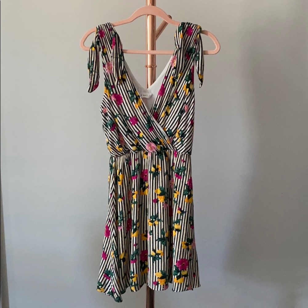 EUC Le Kate lemon and floral dress